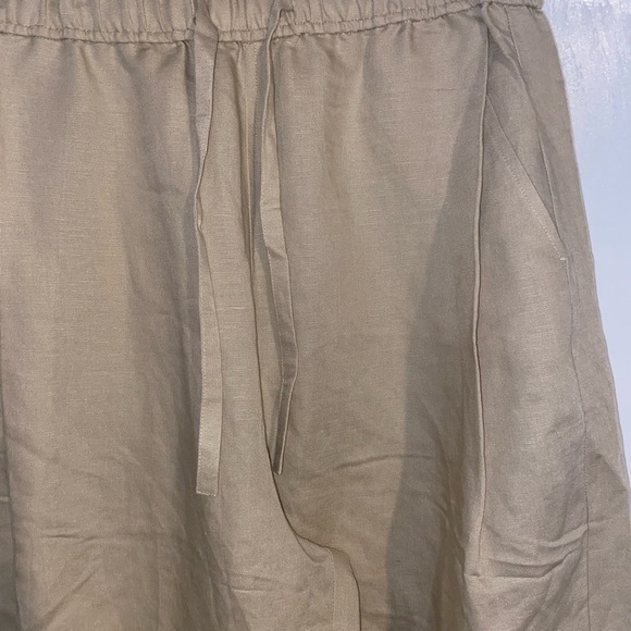 Darling, journey easy pant tan Linen Beige Cream barrel wide leg pull on S NWT - Picture 2 of 16